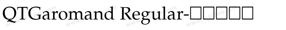 QTGaromand Regular字体转换